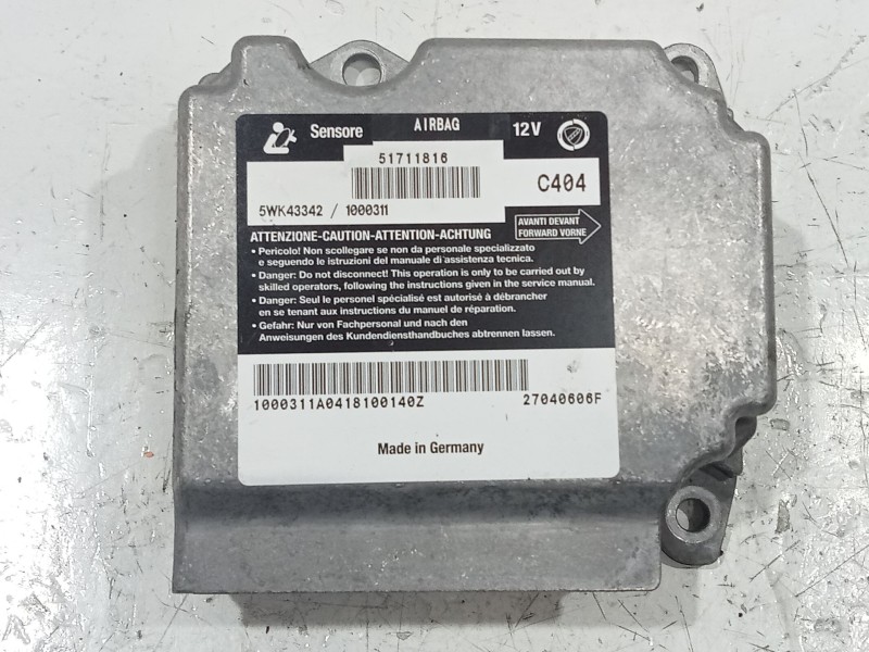 Recambio de centralita airbag para fiat stilo (192) multi wagon (2003) 1.9 jtd referencia OEM IAM 51711816  