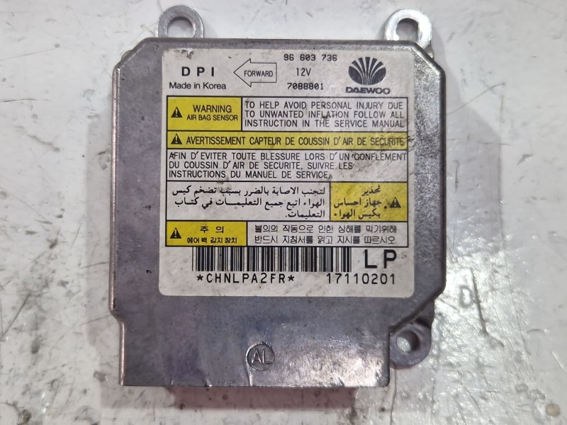 Recambio de centralita airbag para daewoo matiz (m100, m150) 1.0 referencia OEM IAM 96603736  