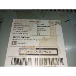 Recambio de sistema audio / radio cd para peugeot 508 i (8d_) 2.0 hdi referencia OEM IAM 980772908000  