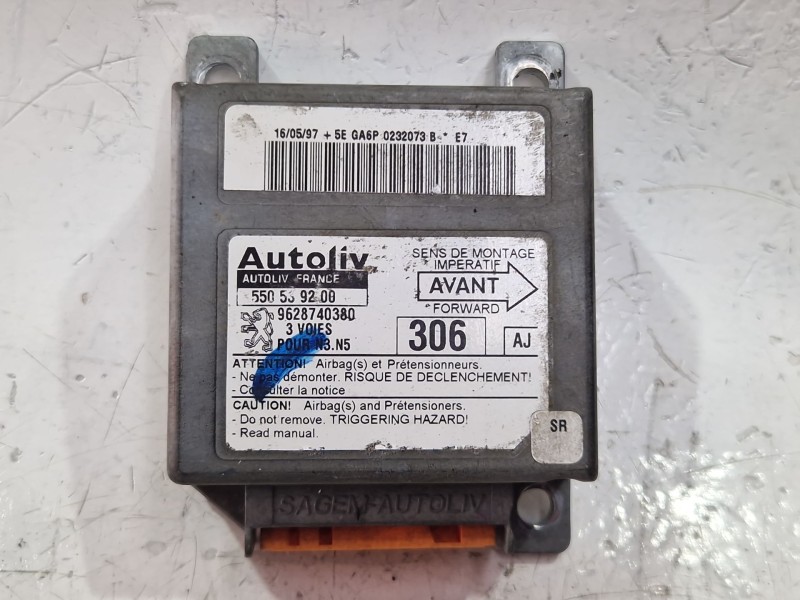 Recambio de centralita airbag para peugeot 306 (7b, n3, n5) 1.9 sld referencia OEM IAM 9628740380  