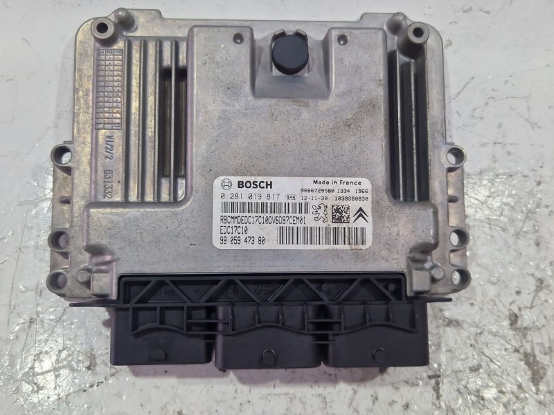 Recambio de centralita inyeccion para citroën berlingo furgón (2008) 1.6 hdi 90 referencia OEM IAM 0281019817  