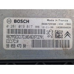 Recambio de centralita inyeccion para citroën berlingo furgón (2008) 1.6 hdi 90 referencia OEM IAM 0281019817  