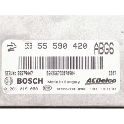 Recambio de centralita inyeccion para opel astra j gtc 2.0 cdti (08) referencia OEM IAM 55590420 0281019088  