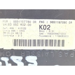 Recambio de bsi para peugeot 307 (3a/c) 2.0 hdi 90 referencia OEM IAM 9651197080  
