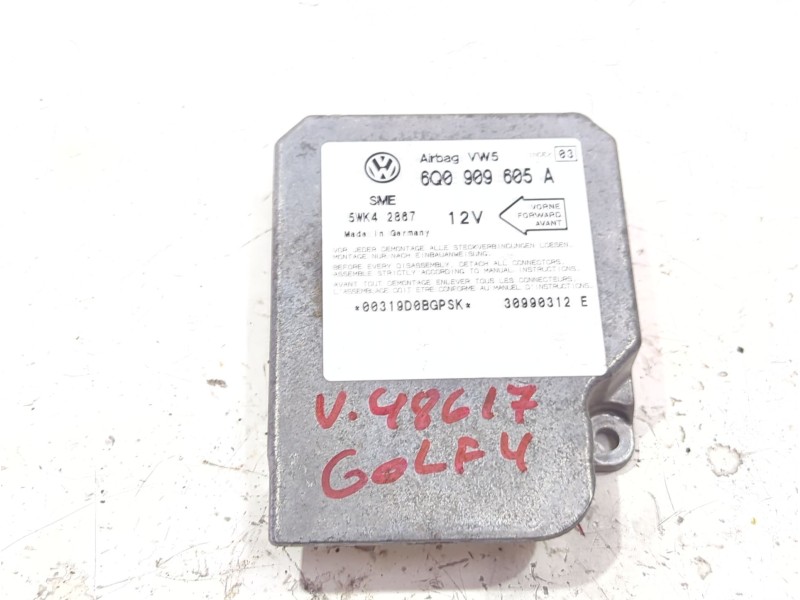 Recambio de centralita airbag para volkswagen golf iv berlina (1j1)(1997) 1.9 tdi referencia OEM IAM 6Q0909605A  