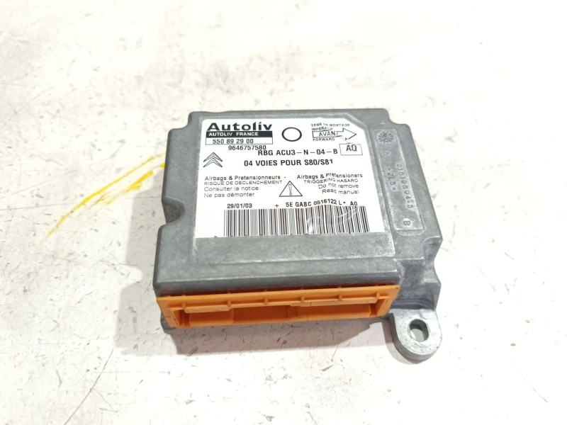 Recambio de centralita airbag para citroën saxo (1996) 1.5 d referencia OEM IAM 9646757580  