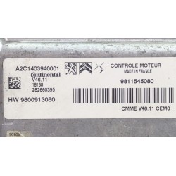 Recambio de centralita inyeccion para peugeot 208 i (ca_, cc_) 1.2 vti 82 referencia OEM IAM 9811545080  
