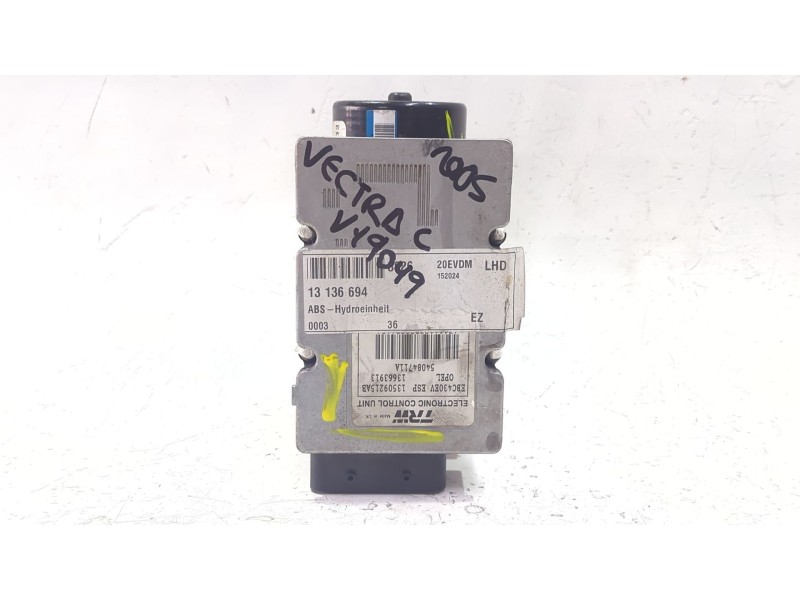 Recambio de nucleo abs para opel vectra c gts (z02) 1.9 cdti (f68) referencia OEM IAM 13136694  