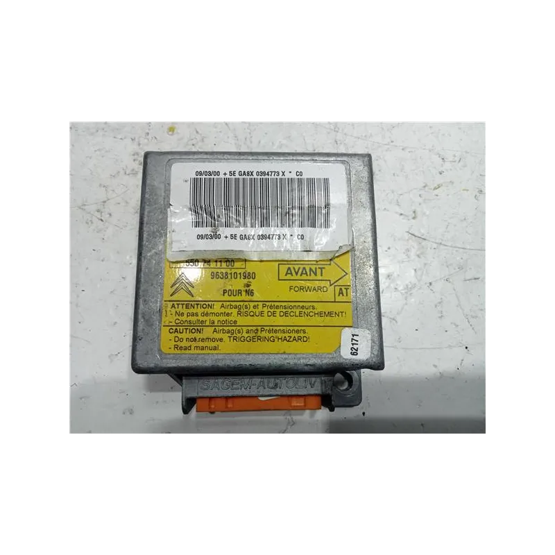 Recambio de centralita airbag para citroën xsara berlina (1997) 1.9 td referencia OEM IAM 550741100  