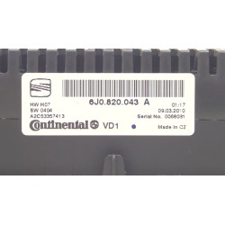 Recambio de mando climatizador para seat ibiza iii (6l1) 1.6 16v referencia OEM IAM 6J0820043A  
