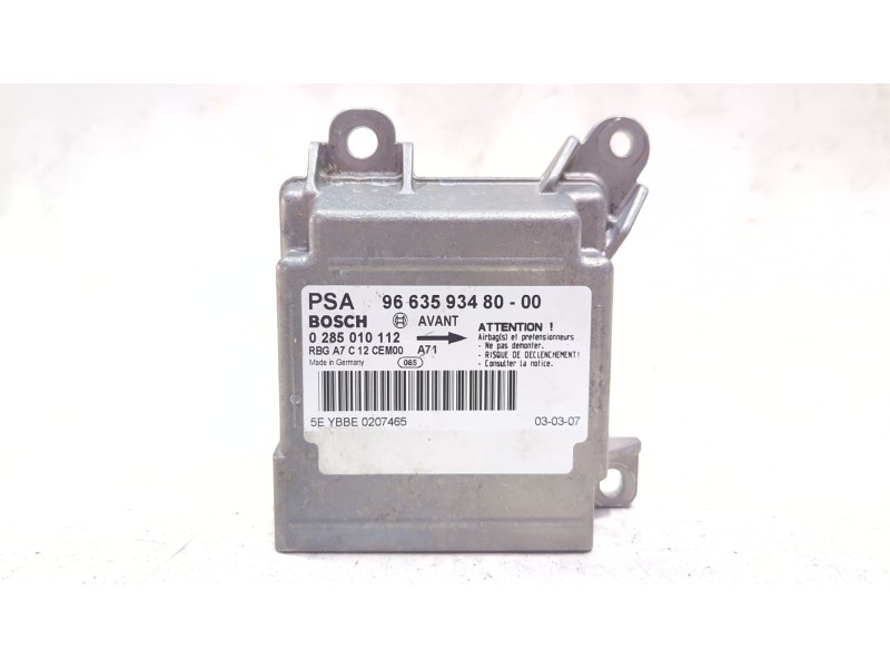 Recambio de centralita airbag para peugeot 207/207+ (wa_, wc_) 1.6 hdi referencia OEM IAM 9663593480  