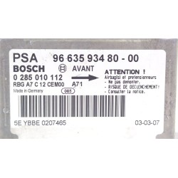 Recambio de centralita airbag para peugeot 207/207+ (wa_, wc_) 1.6 hdi referencia OEM IAM 9663593480  