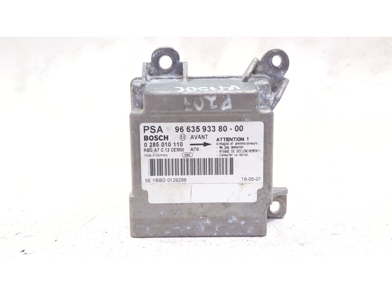 Recambio de centralita airbag para peugeot 207/207+ (wa_, wc_) 1.4 hdi referencia OEM IAM 9663593380  