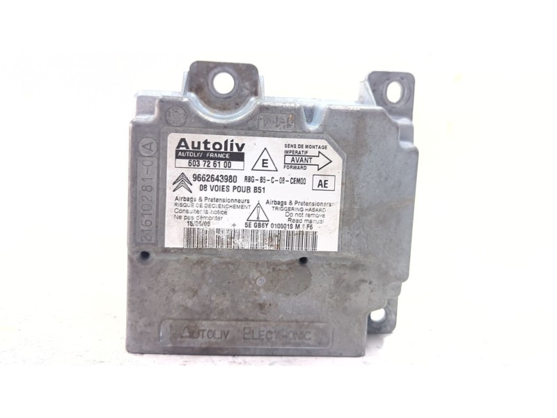 Recambio de centralita airbag para citroën c4 berlina (06.2004) 1.6 hdi referencia OEM IAM 9662643980  