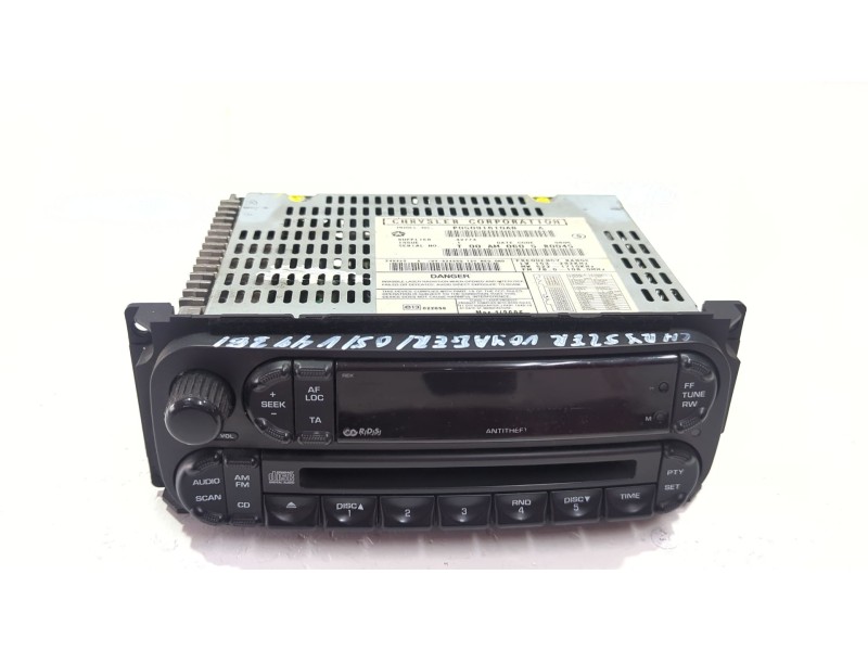 Recambio de sistema audio / radio cd para chrysler voyager iv (rg, rs) 2.5 crd referencia OEM IAM P05091610AB  