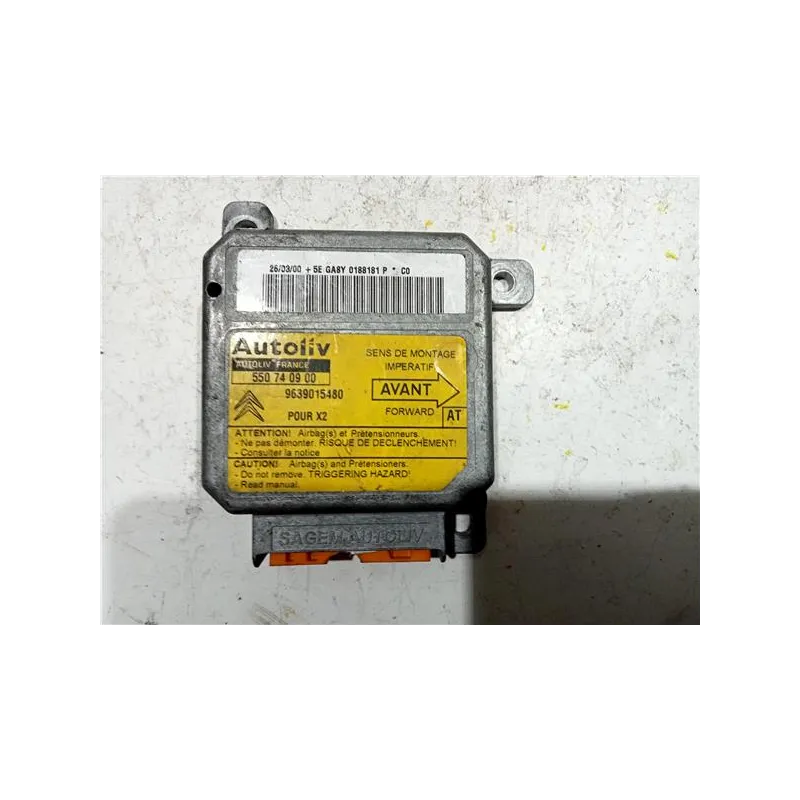 Recambio de centralita airbag para citroën xantia berlina (1998) 2.0 hdi 90 referencia OEM IAM 9639015480  