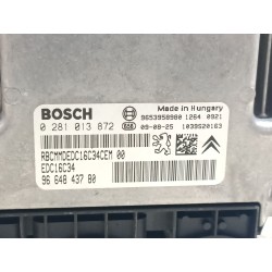 Recambio de centralita inyeccion para peugeot partner furgoneta/monovolumen 1.6 hdi referencia OEM IAM 0281013872  