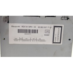 Recambio de sistema audio / radio cd para peugeot partner furgoneta/monovolumen 1.6 hdi referencia OEM IAM 96663937XT  
