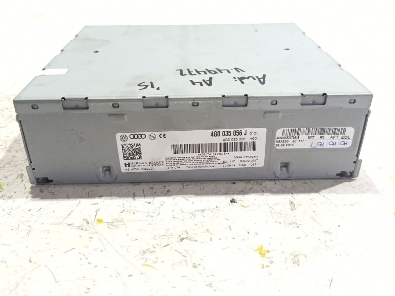Recambio de sistema audio / radio cd para audi a4 b8 avant (8k5) 2.0 tdi referencia OEM IAM 4G0035056J  