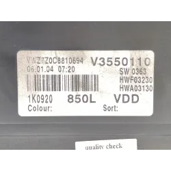 Recambio de cuadro completo para volkswagen golf v (1k1) 1.9 tdi referencia OEM IAM 110080246025 1K0920850L  