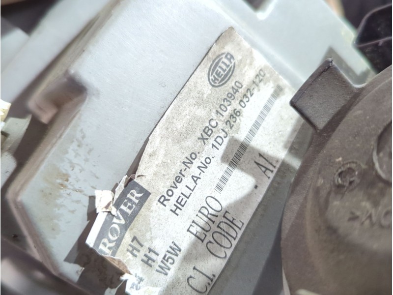 Recambio de faro delantero derecho para rover rover 75 (rj)(1999) 2.0 kv6 classic [2,0 ltr. - 110 kw v6 24v cat] referencia OEM 