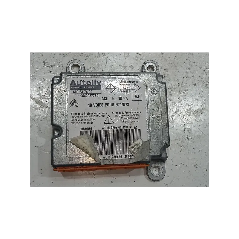 Recambio de centralita airbag para citroën xsara berlina (1997) 1.9 td referencia OEM IAM 600237400  