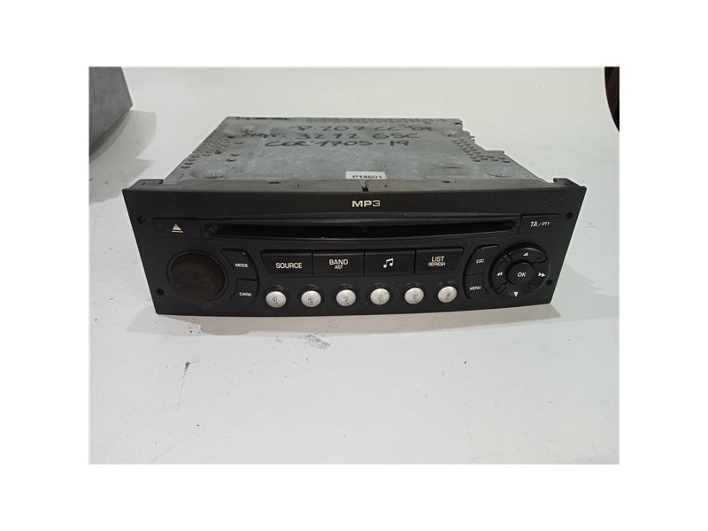 Recambio de radio cd para peugeot 207 (2006) 1.4 confort [1,4 ltr. - 50 kw hdi] referencia OEM IAM 96643698XT01  