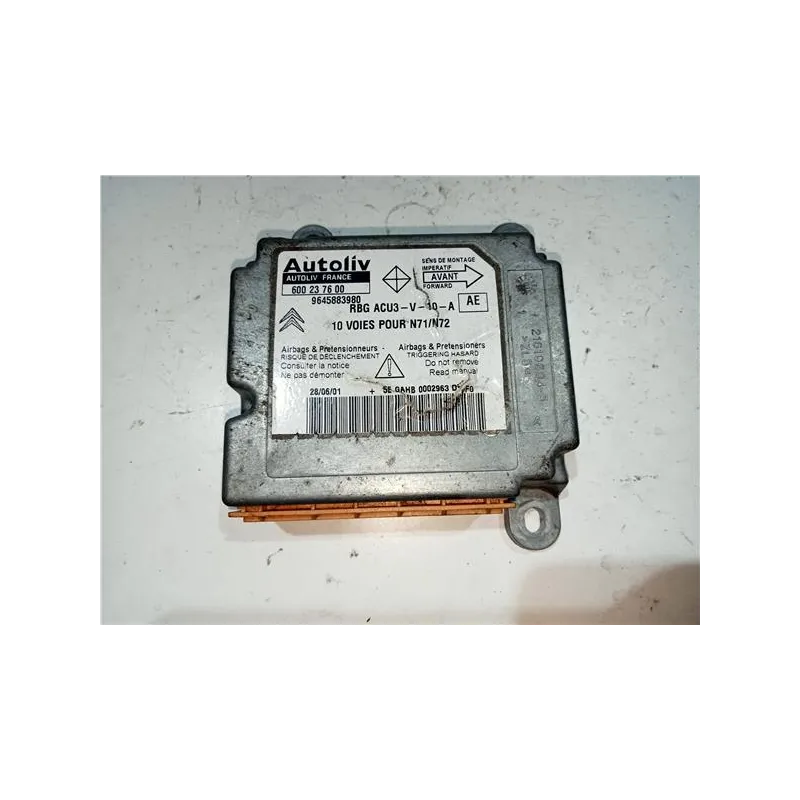 Recambio de centralita airbag para citroën xsara coupe (1997) millesime cat (rhy / dw10td)] referencia OEM IAM 600237600  