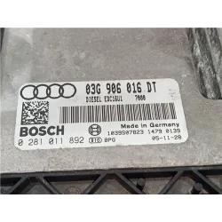 Recambio de centralita inyeccion para audi a3 (8p1)(05.2003) 2.0 tdi 16v referencia OEM IAM 03G906016DT EDC16U1  