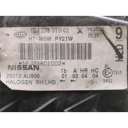 Recambio de faro delantero derecho para nissan primera berlina (p12)(12.2001) 1.6 referencia OEM IAM 26010AU800 1EJ23801002  