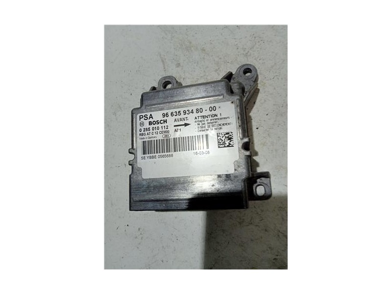Recambio de centralita airbag para peugeot 207 (2006) 1.4 confort [1,4 ltr. - 50 kw hdi] referencia OEM IAM 966359348000  