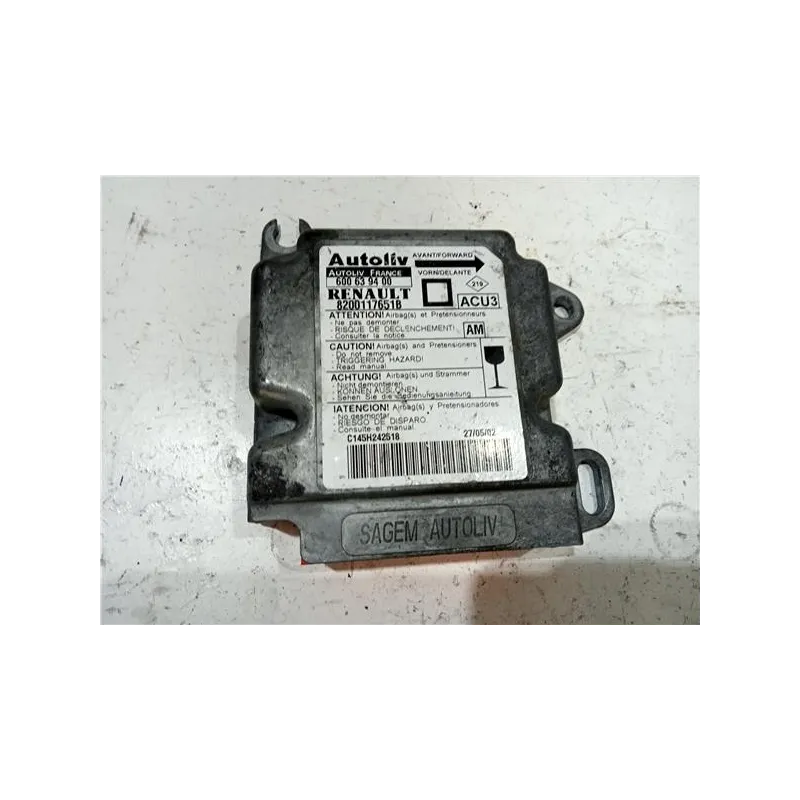 Recambio de centralita airbag para renault megane i fase 2 cabriolet (ea...)(1999) referencia OEM IAM 600639400  