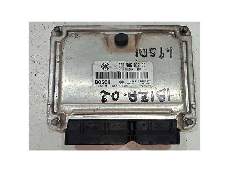Recambio de centralita inyeccion para seat ibiza (6l1)(04.2002) 1.9 tdi referencia OEM IAM 038906012CD 0281010688  