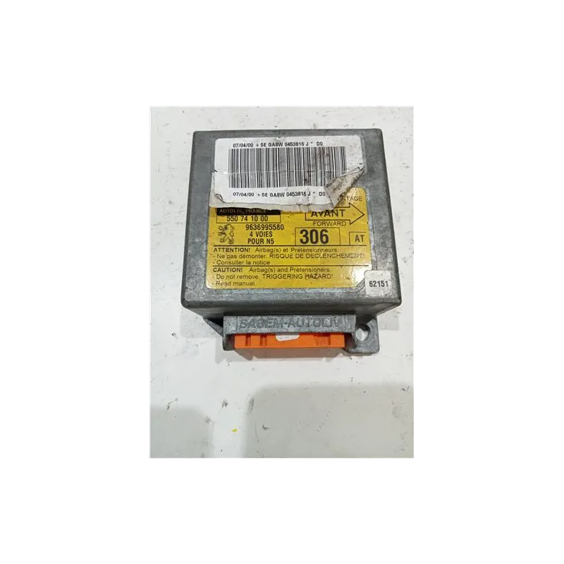 Recambio de centralita airbag para peugeot 306 3/5 pt. (s1)(06.1996) referencia OEM IAM 550741000  