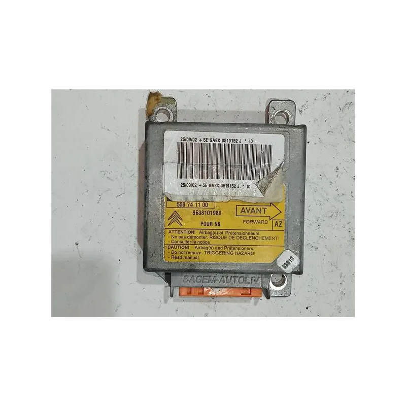 Recambio de centralita airbag para citroën xsara berlina (1997) 1.9 td referencia OEM IAM 550741100  