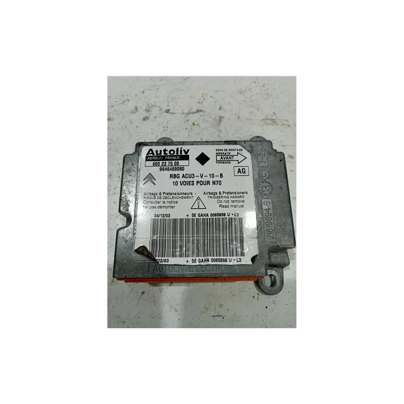 Recambio de centralita airbag para citroën xsara coupe (1997) millesime cat (rhy / dw10td)] referencia OEM IAM 600237500  