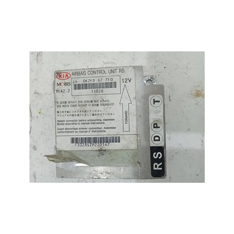 Recambio de centralita airbag para kia carens (un)(2007) 2.0 crdi 140 referencia OEM IAM J4OK2FD677F0  
