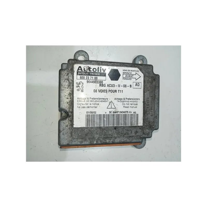 Recambio de centralita airbag para peugeot 206 (1998) 1.4 hdi eco 70 referencia OEM IAM 600237100  