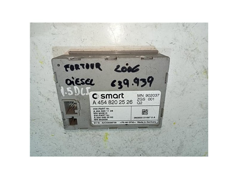 Recambio de centralita cierre para smart forfour (01.2004) 1.3 básico (70kw) [1,3 ltr. - 70 kw cat] referencia OEM IAM A45482025