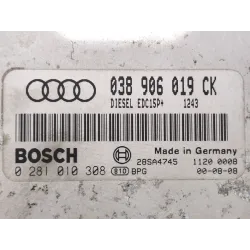 Recambio de centralita inyeccion para audi a3 (8l1) 1.9 tdi referencia OEM IAM 038906019CK 0281010308  