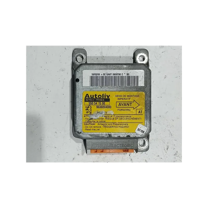 Recambio de centralita airbag para peugeot 206 (1998) 1.4 hdi eco 70 referencia OEM IAM 9636894080 9636894080AT  