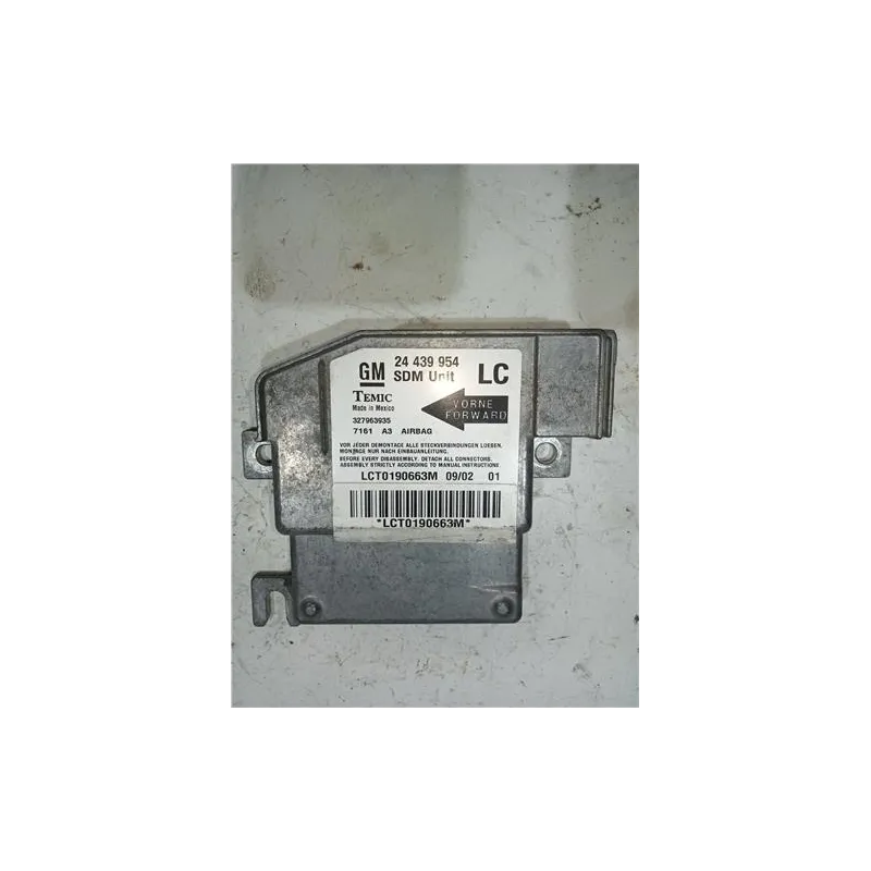 Recambio de centralita airbag para opel corsa c (2000) 1.7 dti referencia OEM IAM 24439954  