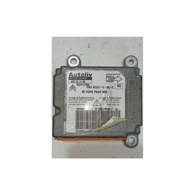 Recambio de centralita airbag para citroën xsara picasso (1999) 1.6 hdi referencia OEM IAM 602327400  