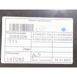 Recambio de mecanismo elevalunas trasero izquierdo para mercedes-benz clase m (bm 164)(03.2005) 3.0 ml 320 cdi (164.122) [3,0 lt