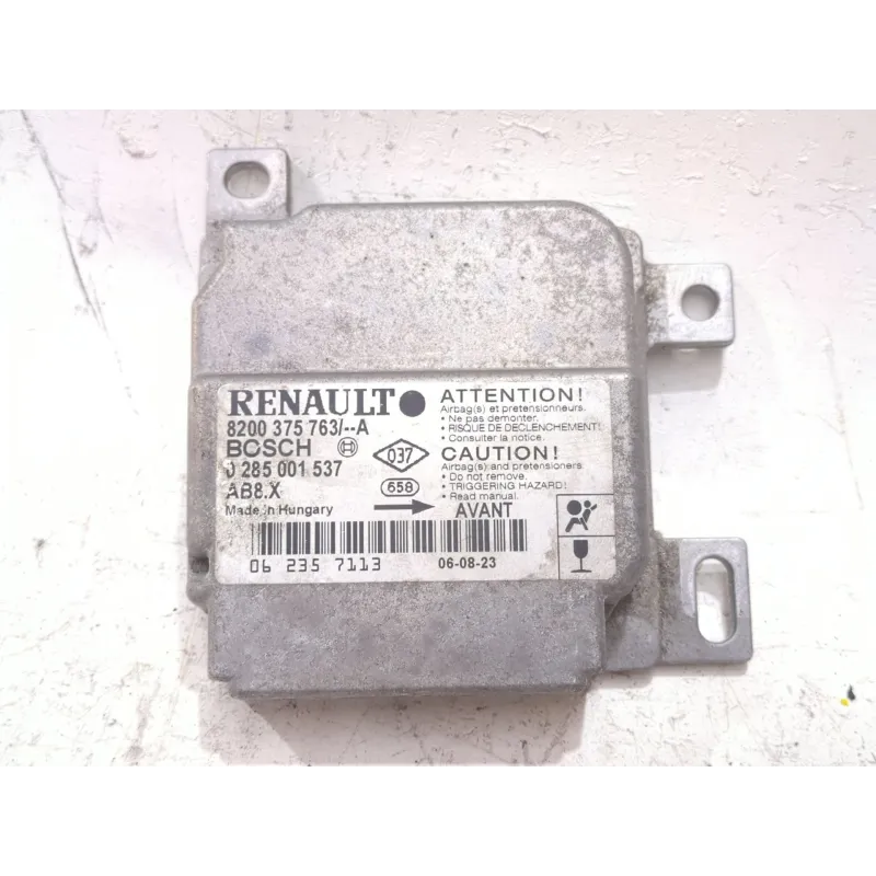 Recambio de centralita airbag para renault clio iii 1.5 dci referencia OEM IAM 8200375763A 0285001537  