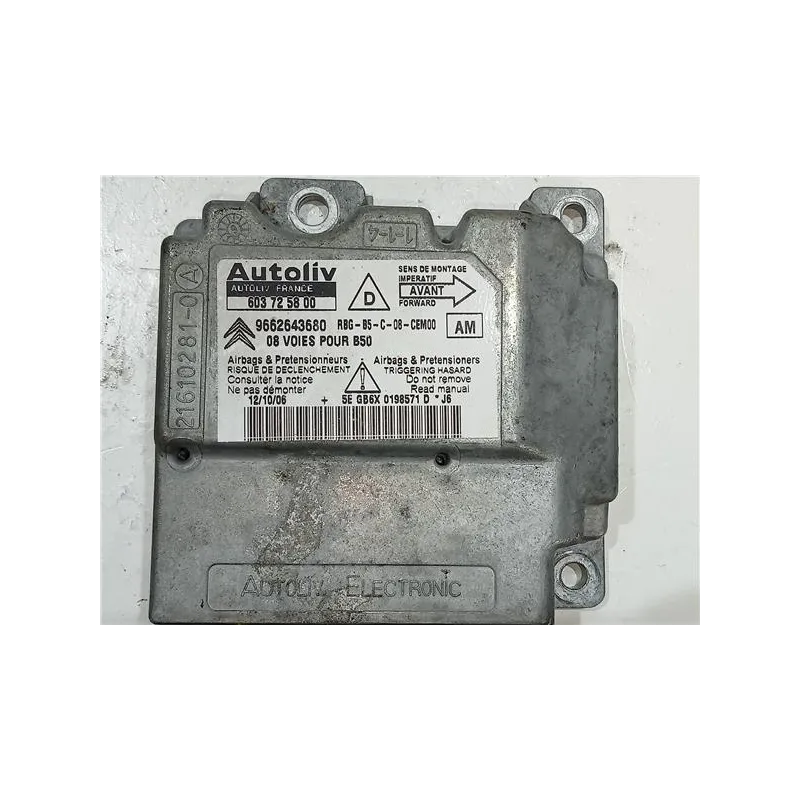Recambio de centralita airbag para citroën c4 berlina (06.2004) 2.0 16v referencia OEM IAM 603725800  