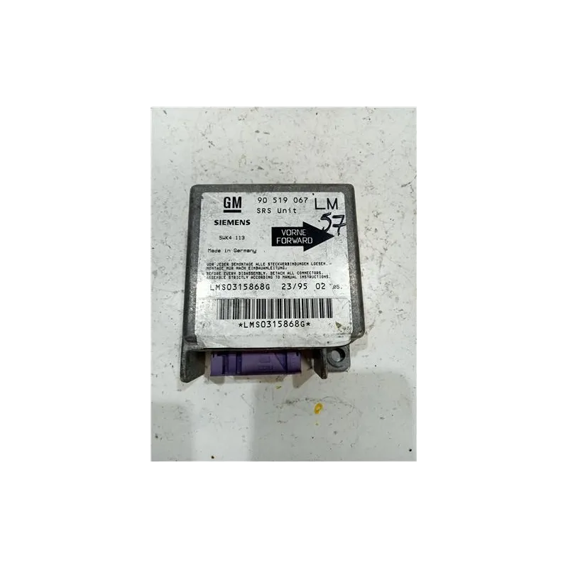 Recambio de centralita airbag para opel astra f berlina (1991) 1.7 tds referencia OEM IAM 90519067LM  