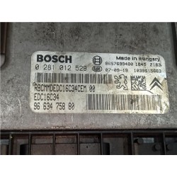 Recambio de centralita inyeccion para peugeot 207 (2006) 1.4 confort [1,4 ltr. - 50 kw hdi] referencia OEM IAM 0281012529 EDC16C